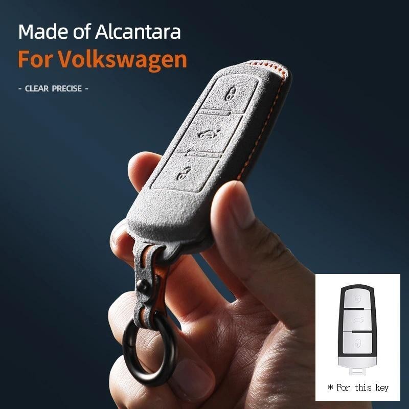 Alcantara Xe Từ Xa Chìa Khóa Bao Da Cho VW Volkswagen CC Passat B6 B7 R36 B5 B7 Passat 3C Magotan Mó