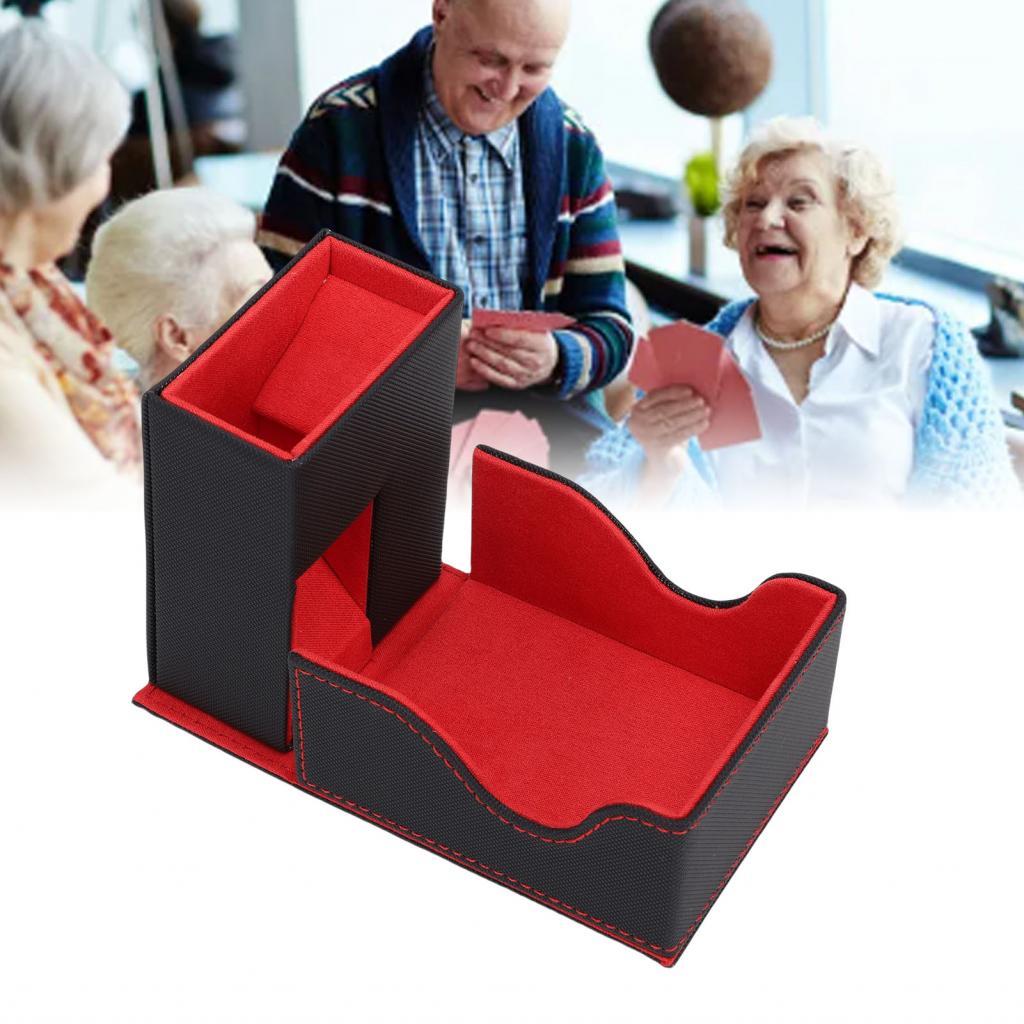 Janemy Dice Tower and Tray Da PU Có Thể Gập Lại Cán Di Động Có Thể Gập Lại Cho Trò Chơi Để Bàn