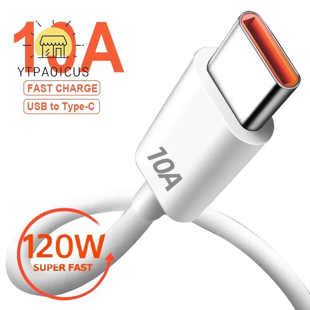 Dây sạc nhanh YURUYI, Cáp USB Type C 10A, Điện thoại di động Cáp sạc USB 120W 10A Dây cáp dữ liệu ch