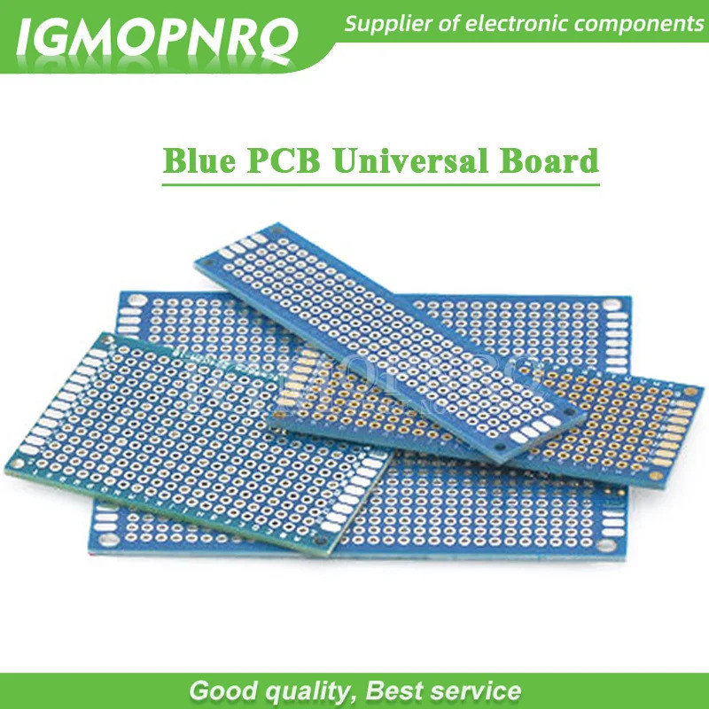 1 Chiếc Hai Mặt Protoboard Breadboard Universal Board Màu Xanh PCB 2 * 8cm 3 * 7Cm 4 * 6cm 5 * 7Cm 7