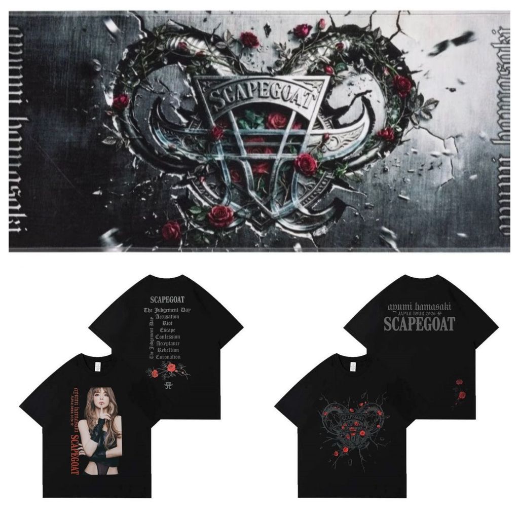 Sản phẩm mới độc quyền Ayumi Hamasaki Ayumi Hamasaki 2026 Nhật Bản Tour ngoại vi Áo thun ngắn tay in