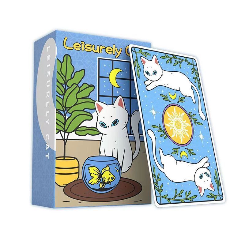 [Woh] Leisure Cat Witte Series Cards Star Diamond Card Set 78 Thẻ Witte Phong cách dễ thương Trò chơ