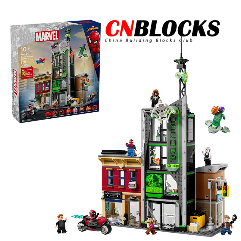 Người nhện vs. Oscorp Siêu anh hùng Marvel Spider-Man 76324 (808 chiếc) Khối xây dựng Đồ chơi trẻ em