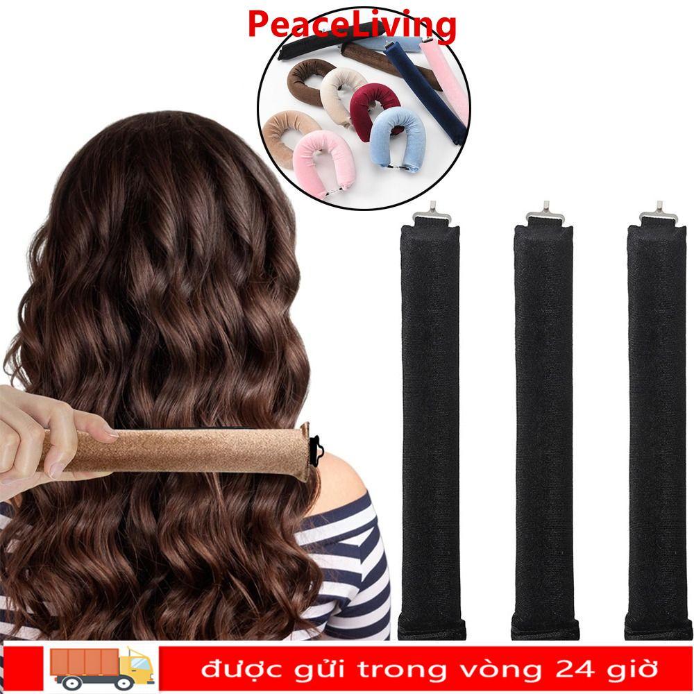 PEACELIVING Lazy Heatless Curling Rod, Big Wave Sponge Curling Non-Heat Curling Irons, Plush Head Ha