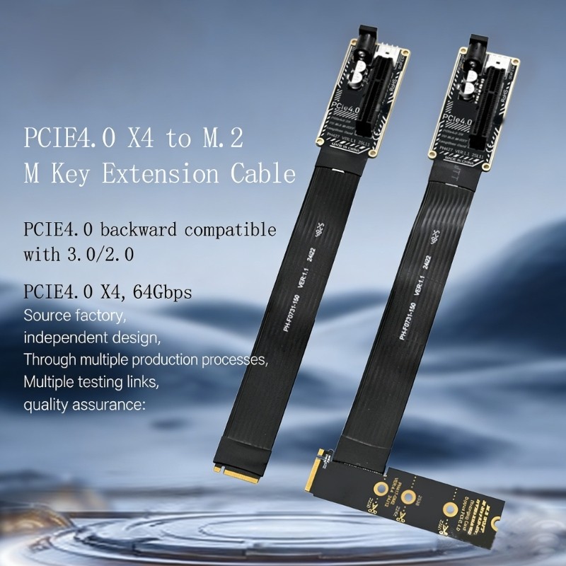 Yoo M 2 M Key Nvme To PCIe4 0 Dây mở rộng Card đồ họa Bảng truyền dữ liệu tốc độ đầy đủ cho 2230 224
