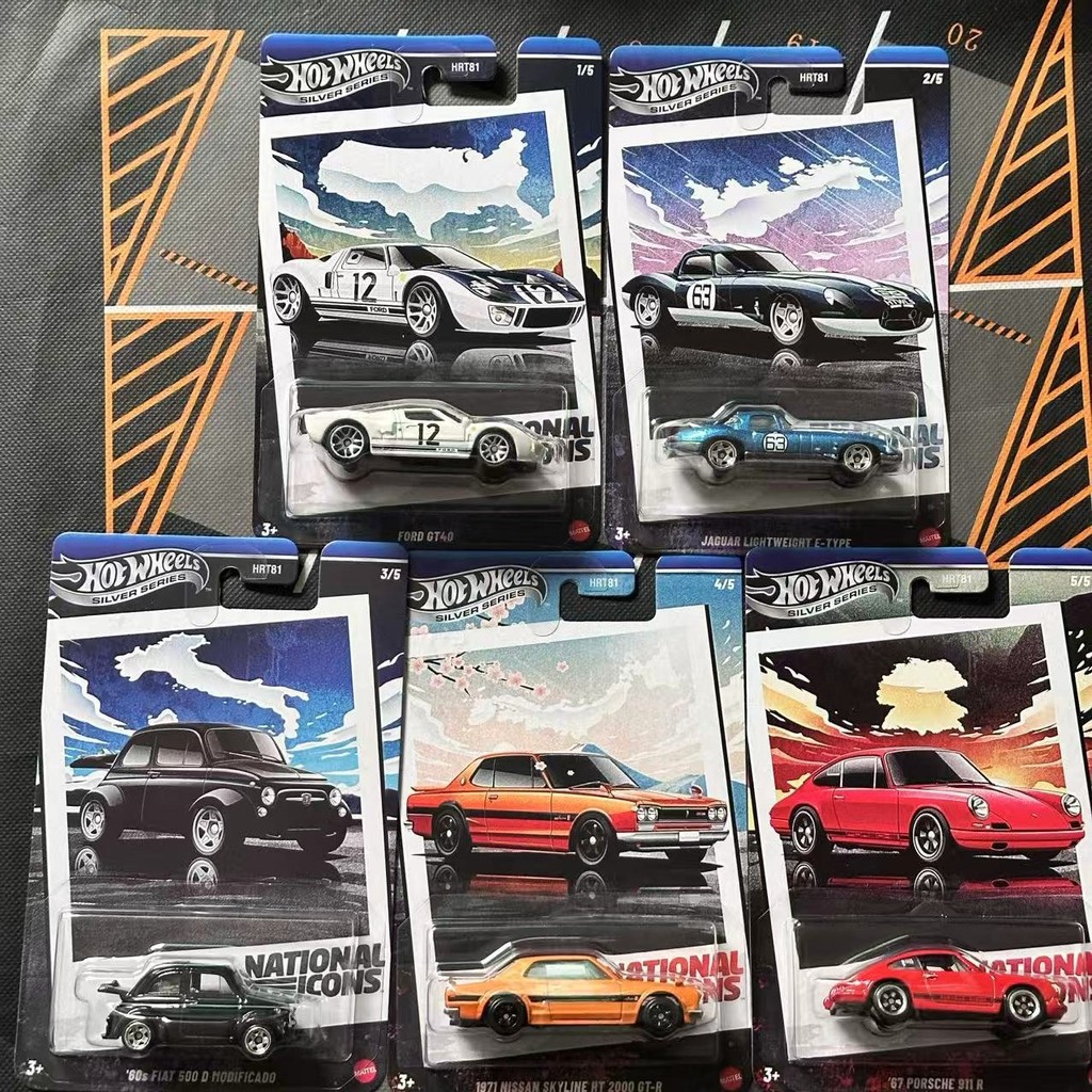 Hot Wheels Bạc Nhãn Series GDG44 Mô Phỏng Xe HRT81 Xe Hợp Kim Nhỏ Xe Ô Tô Mẫu Xe BMW M4 Dodge Toyota