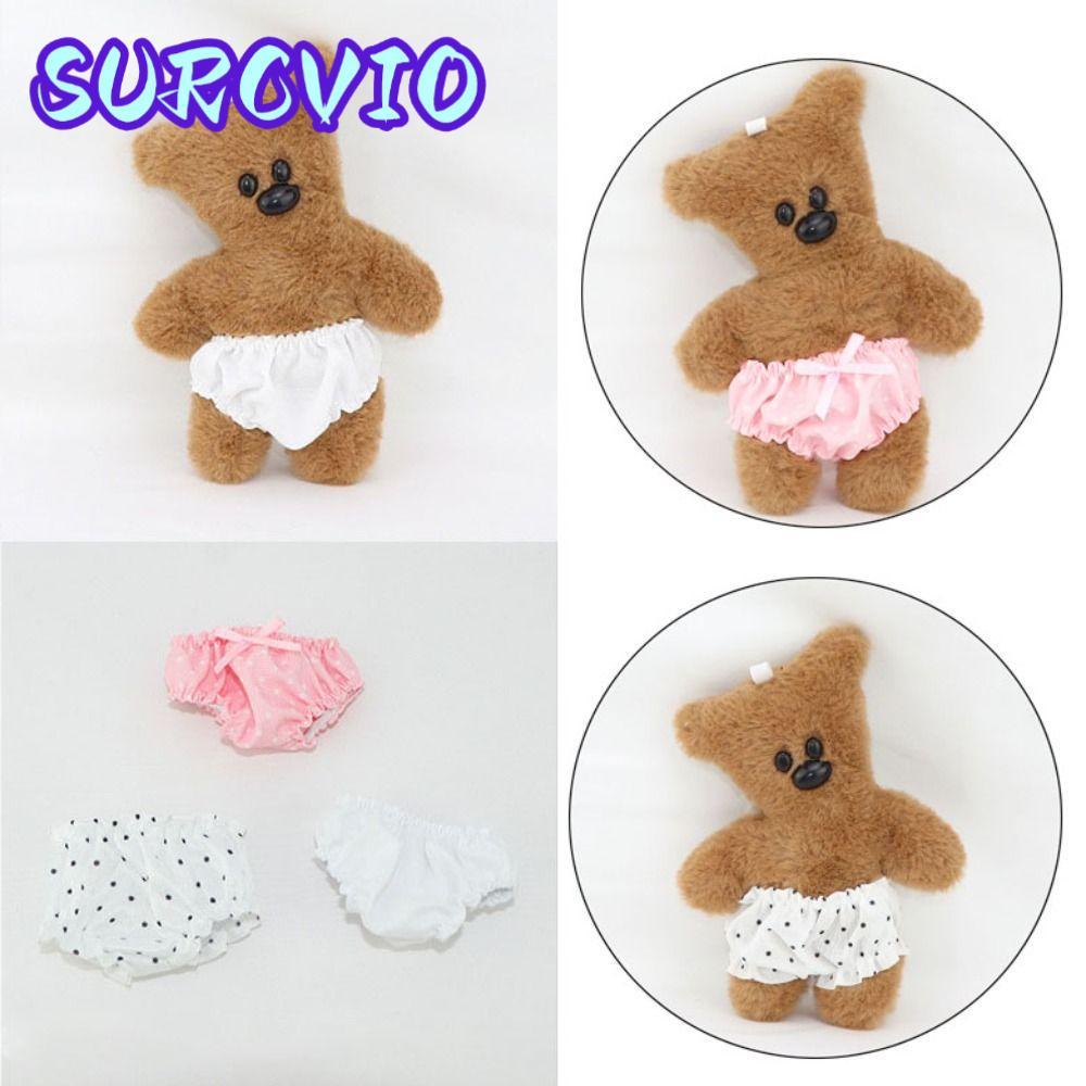 Đồ lót búp bê SURCVIO 30cm, Đồ lót Cotton tự làm co giãn, 3 kiểu phụ kiện quần áo búp bê dễ thương 1