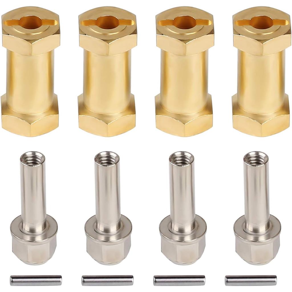 INJORA RC Hex Hub 12mm Đồng Bánh Xe Lục Giác Hub Nối Dài Bộ Chuyển Đổi Ổ Lục Giác Cho 1 / 10 RC Bánh