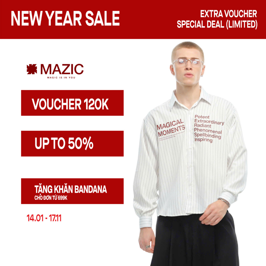 SM02 - "MAZIC"  SƠ MI SỌC MAGICAL MOMENTS BOXY CASUAL STRIPED SHIRT FORM BOXY