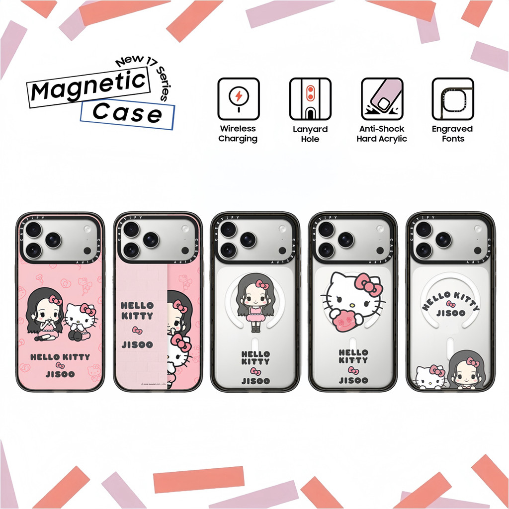 CASETi HELLO KITTY JISOO BP Vỏ nhựa Acrylic cứng cho iPhone 17 16 Air 12 13 14 15 Plus Pro Max Vỏ