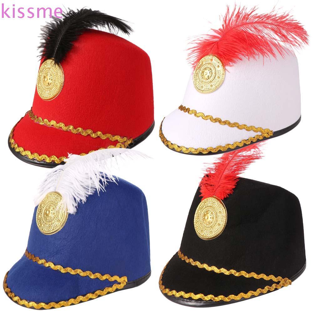 KISSME Marching Band Hat, Dress Up Sun Protection Uniform Hat, Doorman 's Hat Role Play Vintage Knig