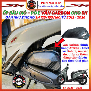 Bầu Gió (Pô E) SH 2012–2026 – Sơn Airbrush, Vân Carbon Đẹp Bền, Lắp Chuẩn Cho SH 125i 150i 160i