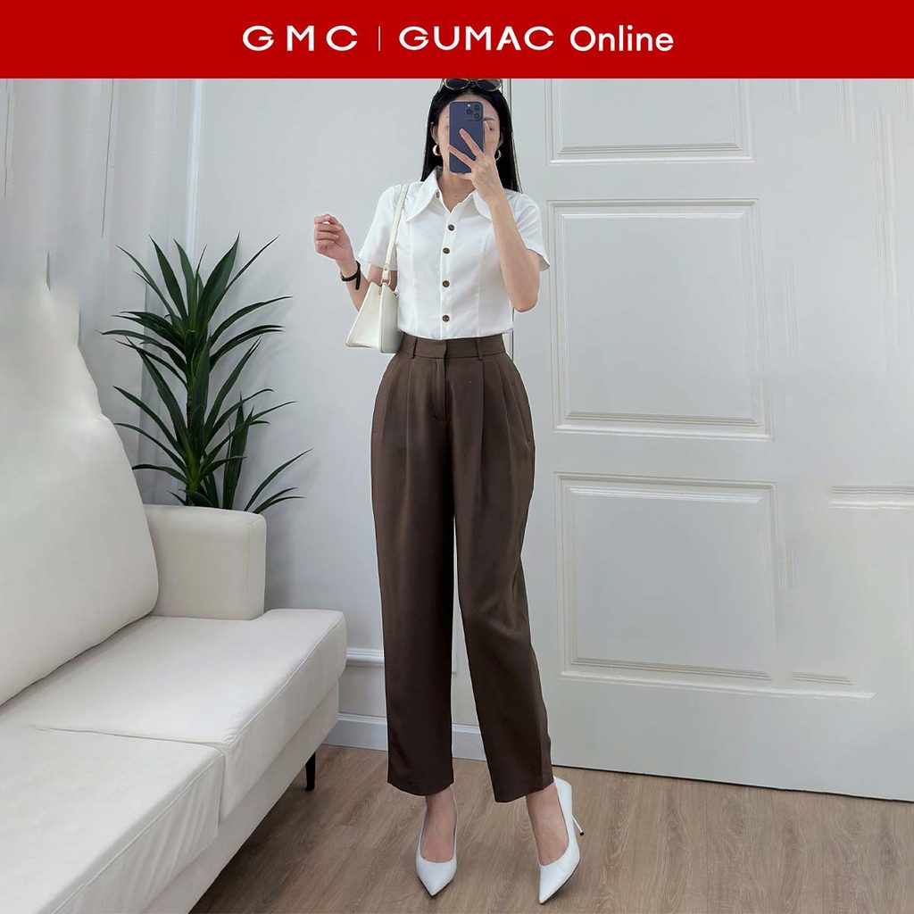 [MUA 2 GIẢM 25K] Quần tây nữ form baggy kiểu túi mổ xếp ly thân trước chất xược hàn thời trang GUMAC