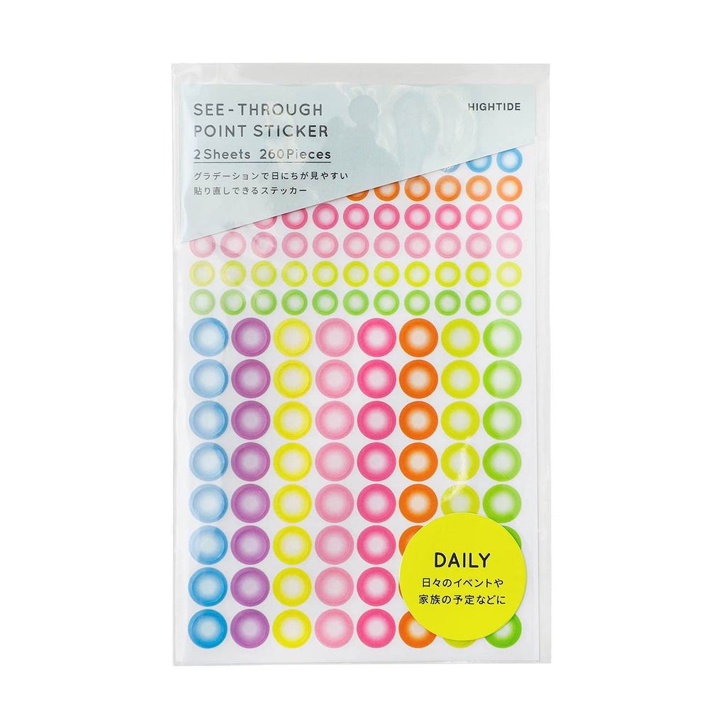 Sheer Point Sticker (D) Neon [CL059], Japan Diary/ Journal Stationery
