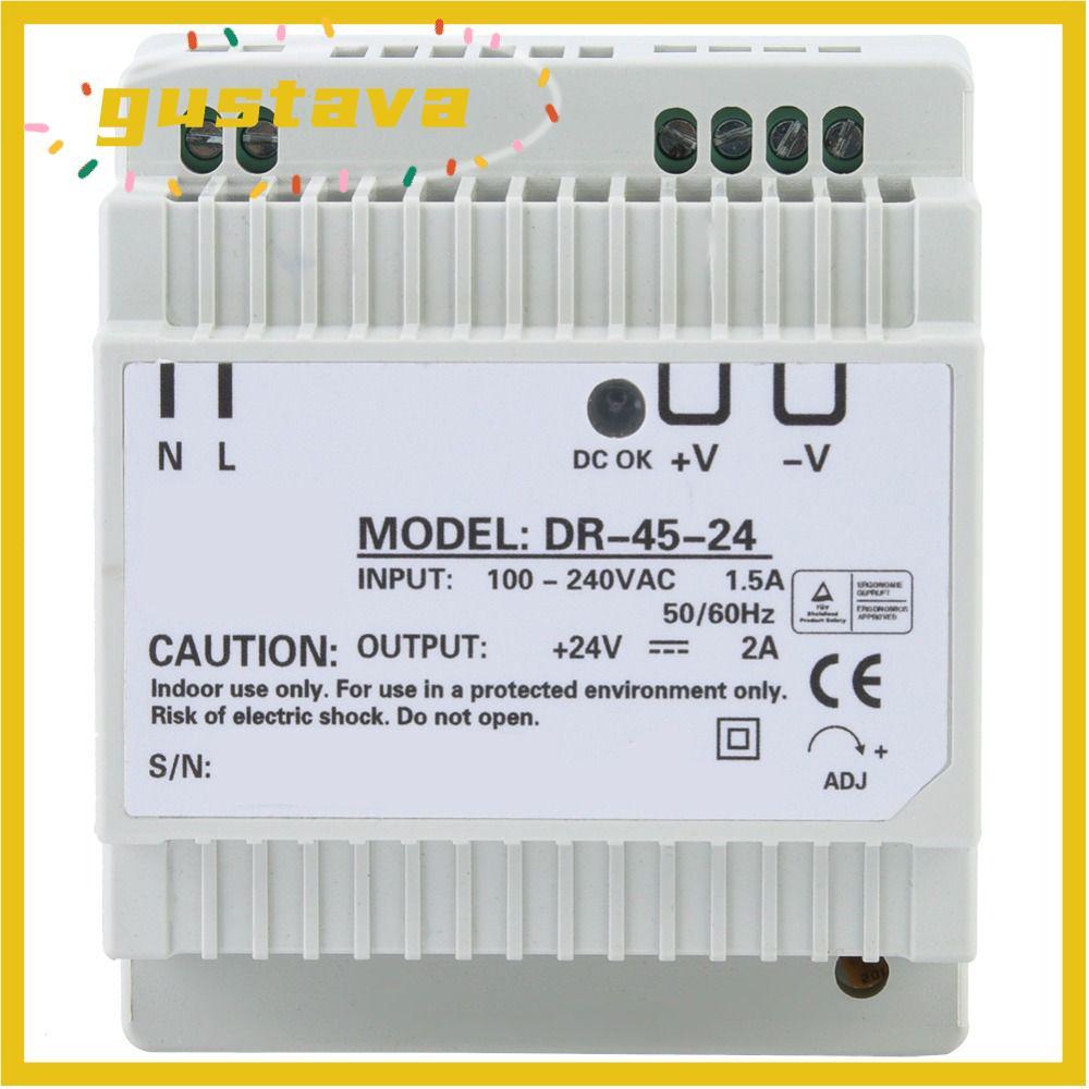Bộ nguồn chuyển mạch GUSTAVA AC / DC, Bộ nguồn Din Rail đầu ra đơn DR-45-24, Thiết bị công nghiệp DC