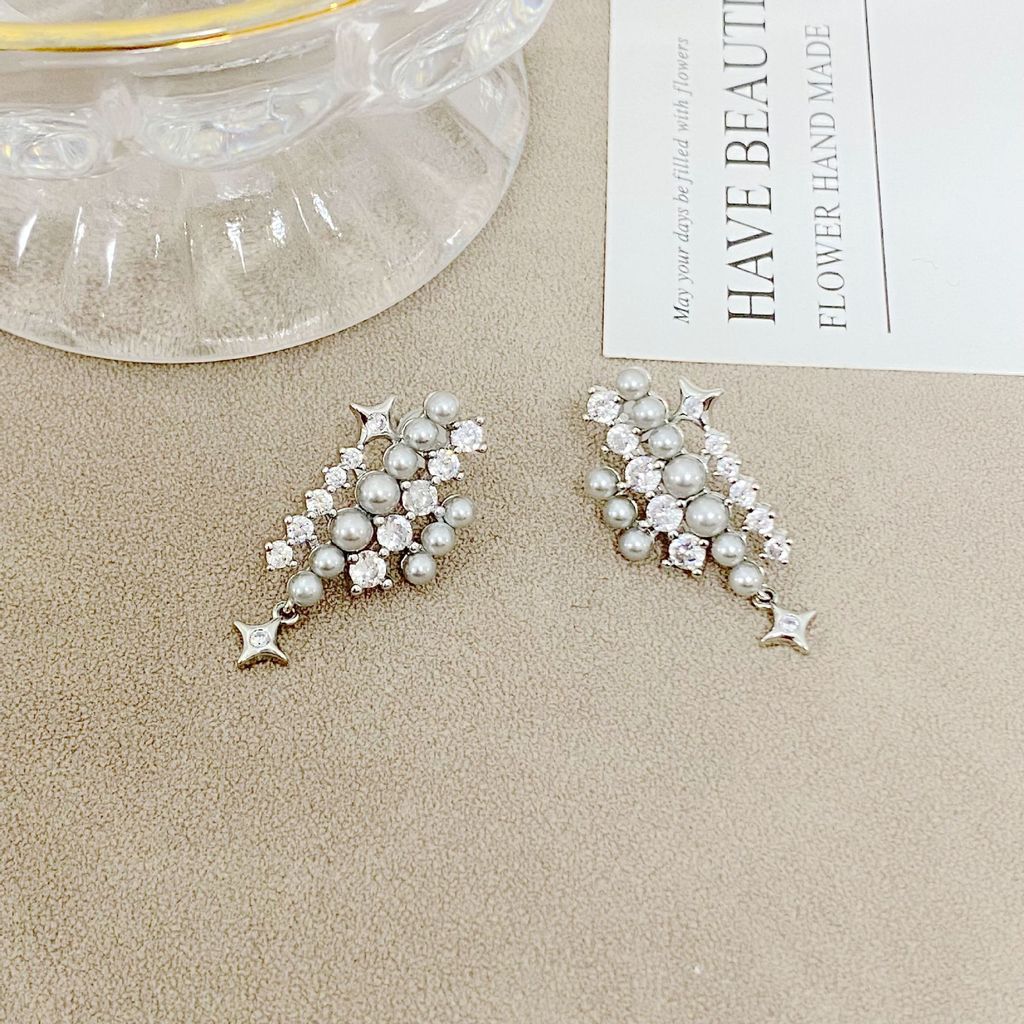 New Fashion Exquisite Commuting Starlight Bubble Pearl Earrings for Women Design Earrings Jewelry fo