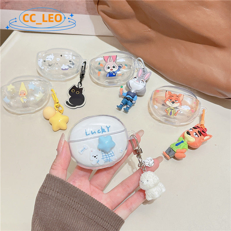 for VIVO IQOO TWS Air3 Case VIVO TWS A4 Cute Clear Soft Case Cartoon Keychain Pendant Suitable for V