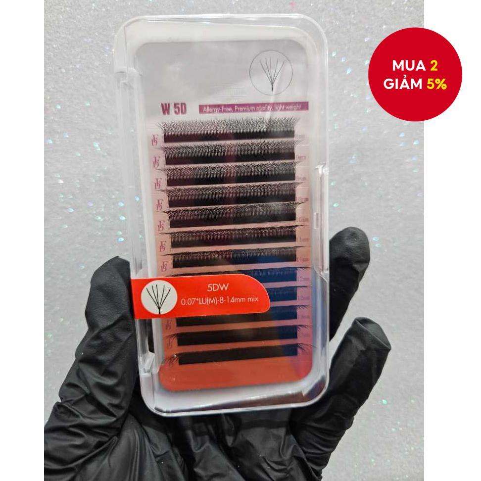 Five Leaf Clover Lông Mi Cá Nhân 5DW 0.07mm Uốn Cong C/D Nối Mi Tự Quạt