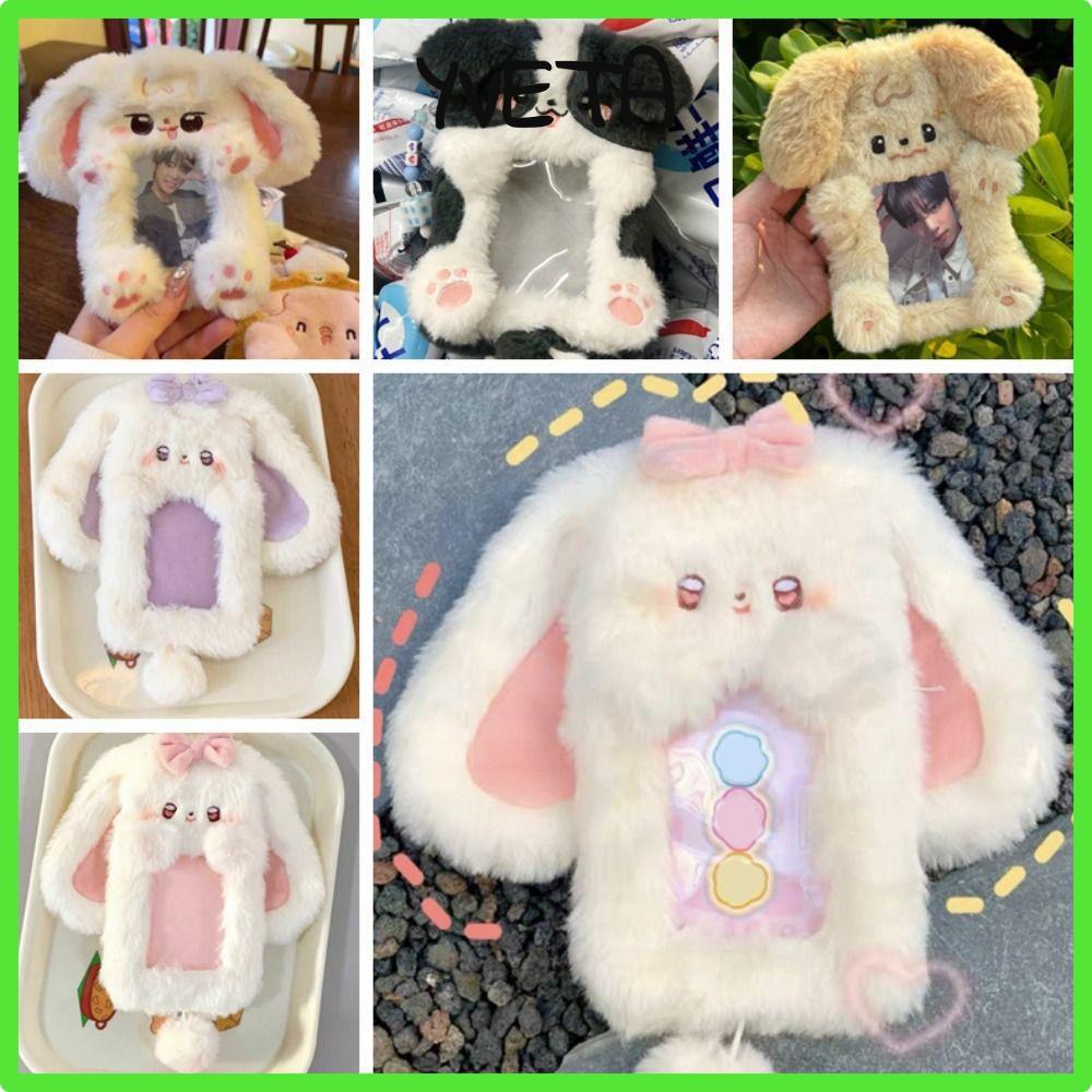 Yveta Photocard, Sang Trọng Tai Thỏ / Border Collie Photo Card Holder, Phim Hoạt Hình Đa Năng Thẻ Ta