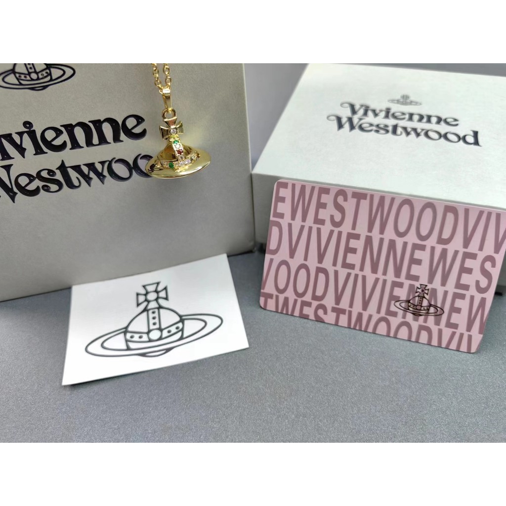 vivienne westwood Real Shot Original Image Colorful Diamond 3D Saturn Glass Bead Necklace