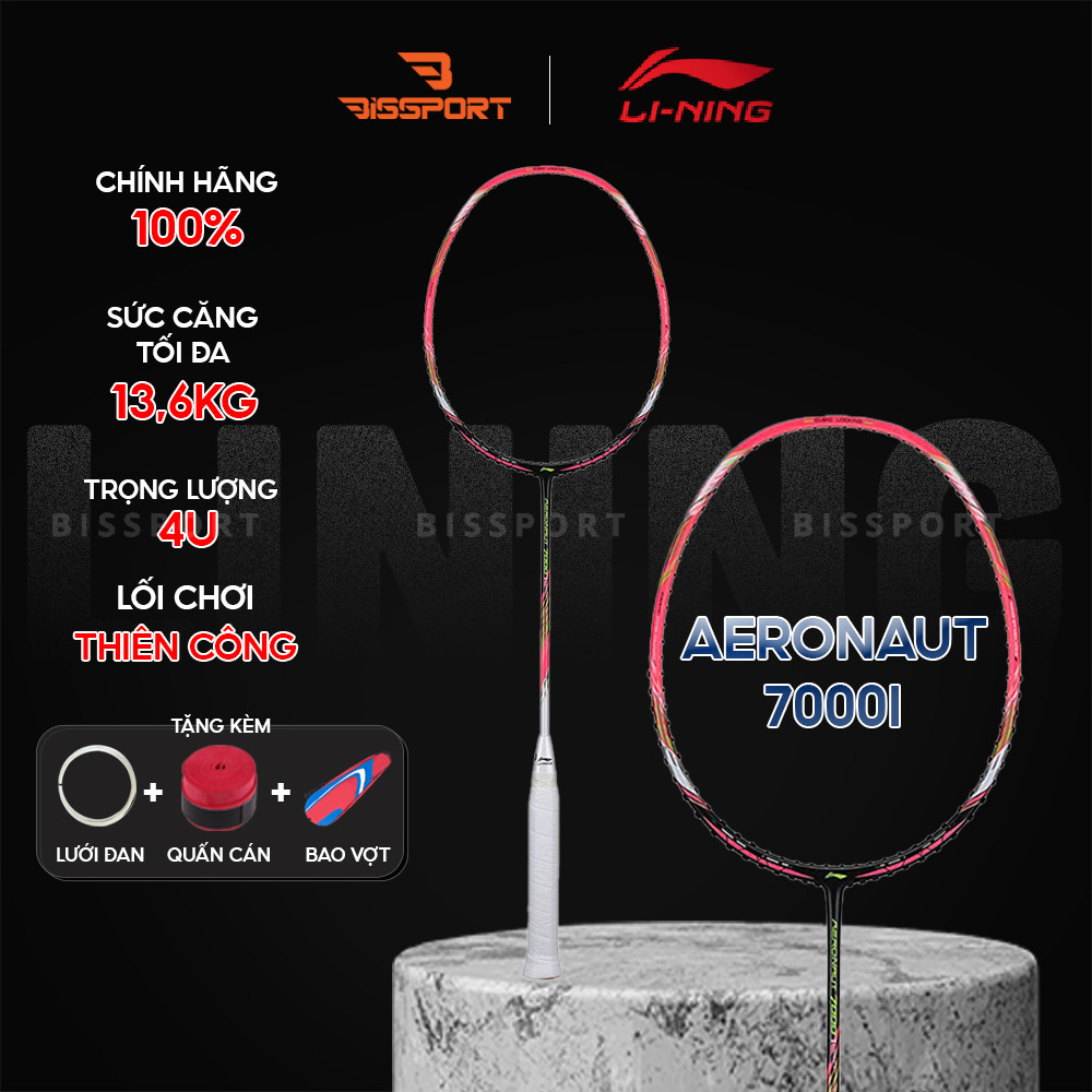 Vợt Cầu Lông Lining Aeronaut 7000i Chính Hãng - Hồng - Kiểm Soát – Công Nghệ Khung Hàng Không Đặc Tr
