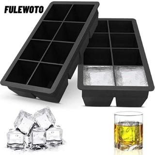 FILEWOTO 4 / 6 / 8 Lưới Đá Viên Khuôn, Silica Gel Máy Làm Đá Lớn, Vuông Nhanh Frozen Ice Grid