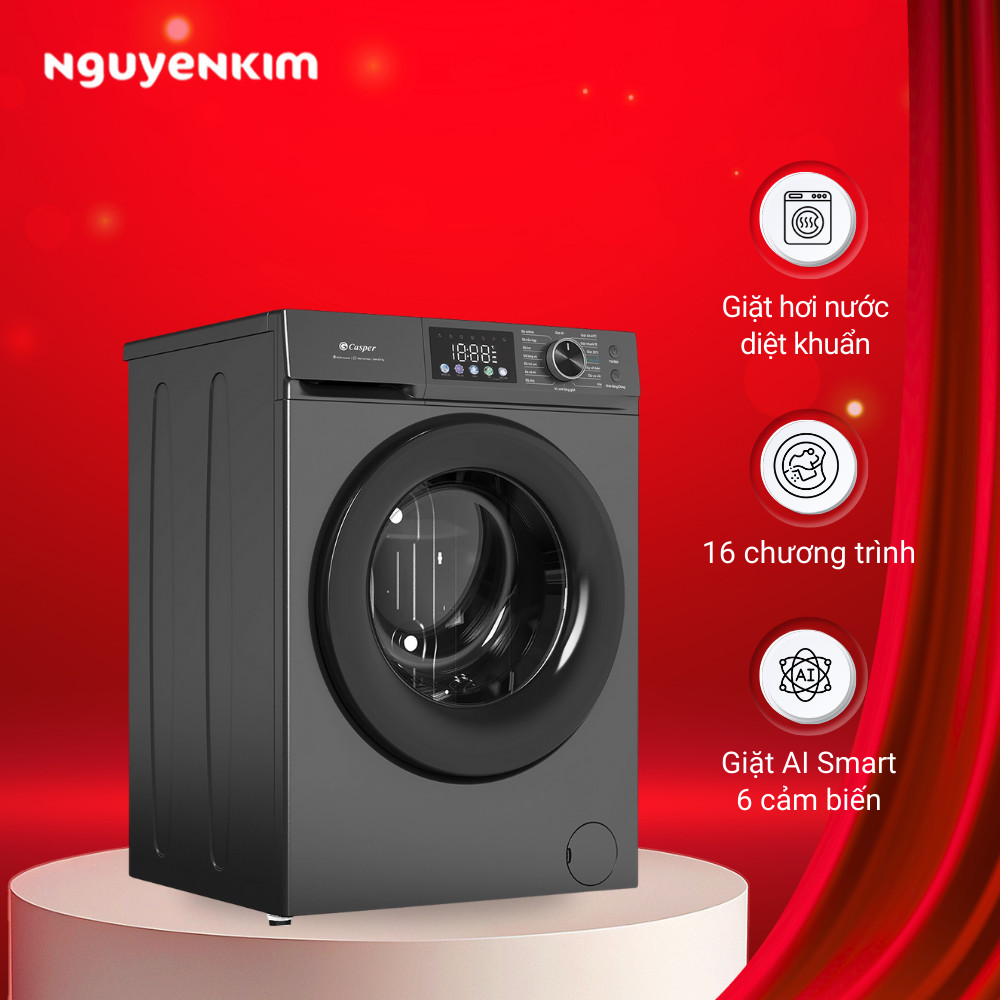 [Sản phẩm mới] Máy giặt Casper ProWash Inverter 12.5 kg WF-D125VGR1