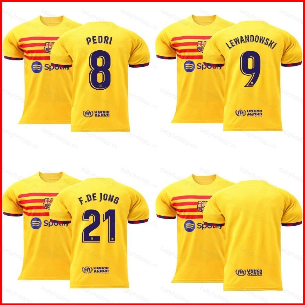 Đồng Phục Bóng Đá Barça Away Season 2022-2023, jersey Lewandowski & Pedri, Phù Hợp Mọi Kích Cỡ