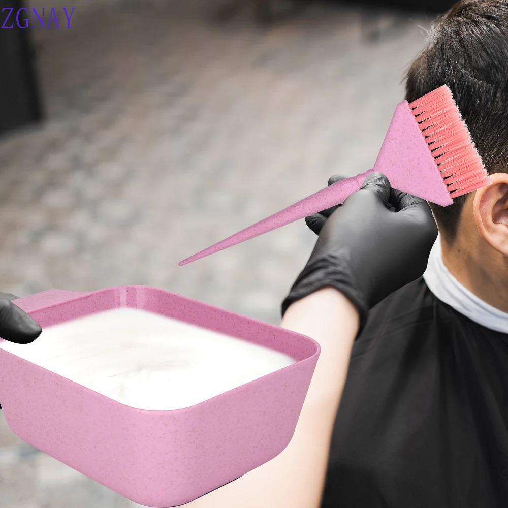 ZGNAY 6 Bộ Dụng Cụ Tô Màu Tóc Chuyên Nghiệp, Bộ Dụng Cụ Nhuộm Tóc 4 Màu DIY, Phụ Kiện Salon Làm Tóc 