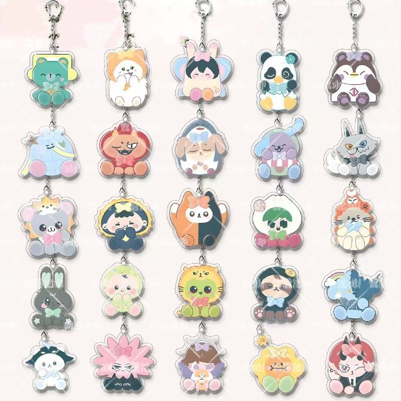 Thailand GMMTV CP Acrylic Comic Keychain Double Sides Printing Pendant Bag Accessories Key Ring JAID