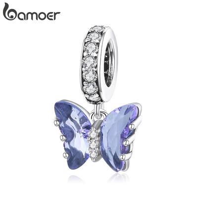 Bamoer Hạt Tím Bướm Mặt Dây Chuyền - Phụ Kiên Thời Trang Cho Nữ và Quà Tặng