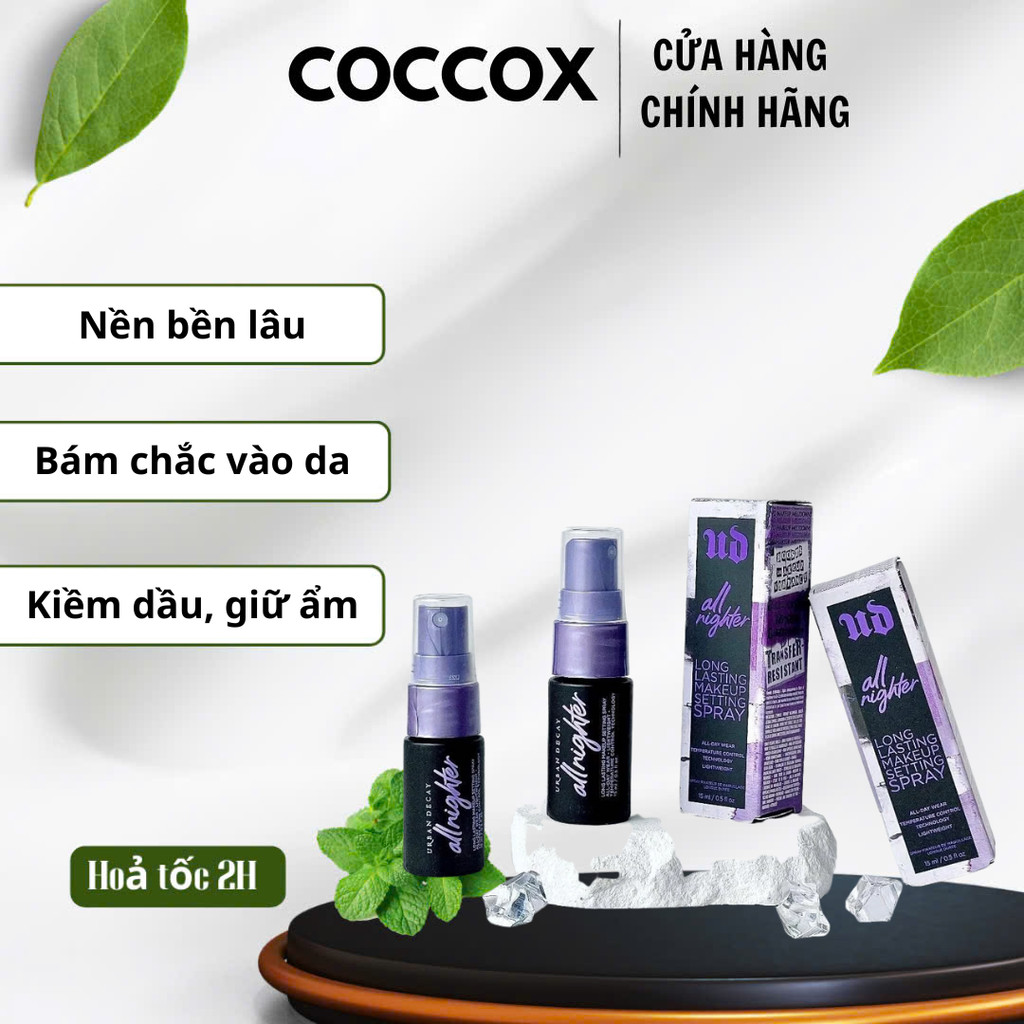 Xịt khoá nền Urban Decay All Nighter 15ml Fullbox , Xịt Khoáng Make Up Urban Decay