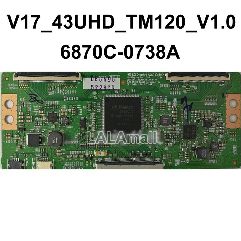 1 PC TCON Board V17-43UHD-TM120-V1.0 6870C-0738A TV T-CON Logic Board cho 43inch 49inch 55inch