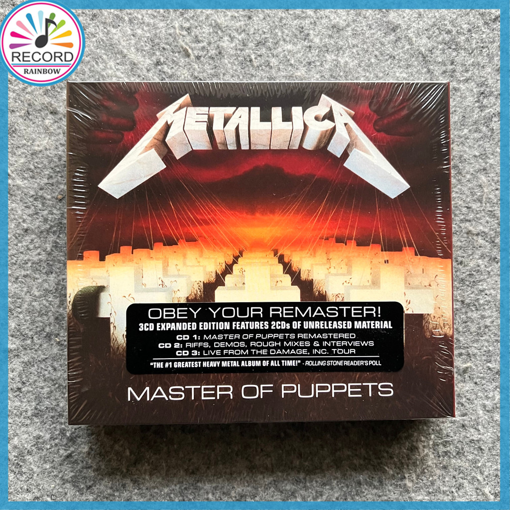 Metallica Master Of Puppets Original 3CD Album [Sealed] Brand New