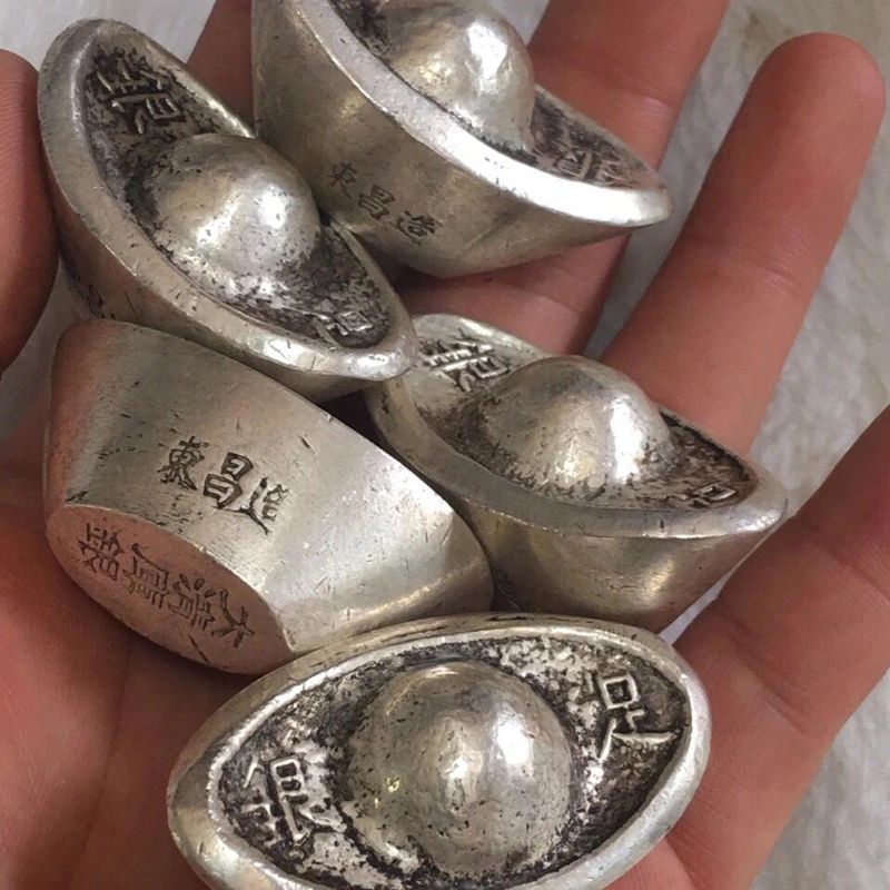 [Giao hàng trong vòng 24 giờ] Kho bạc Daqing Thỏi bạc cũ Sản xuất tại Dongchang Thỏi bạc cũ Thỏi bạc