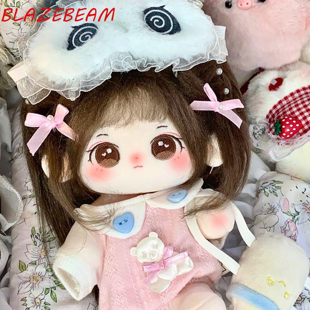 BLAZEBEAM 10 Chiếc Kẹp Tóc Búp Bê Cotton, Nơ Mini Búp Bê Tóc Giả Kẹp, Phụ Kiện Búp Bê Cotton DIY 4cm