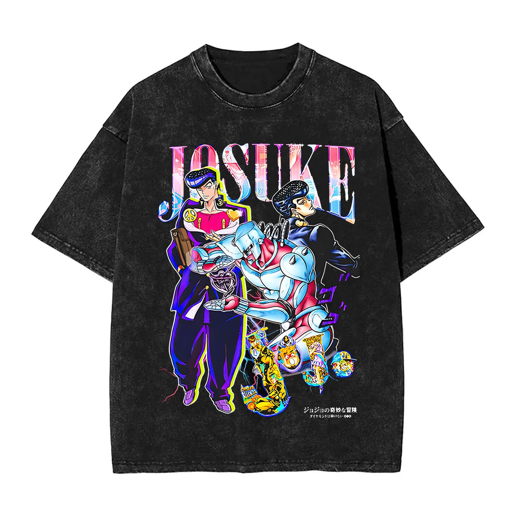 Áo thun ngắn tay nam Jojo's Bizarre Adventure Steel Ball Run, chất liệu cotton 100%