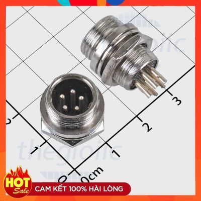 [3 Cái]- GX12-5P Đầu Nối Tròn Đực 5 Chân Thẳng Hàng 3A 125V ChipViet Store
