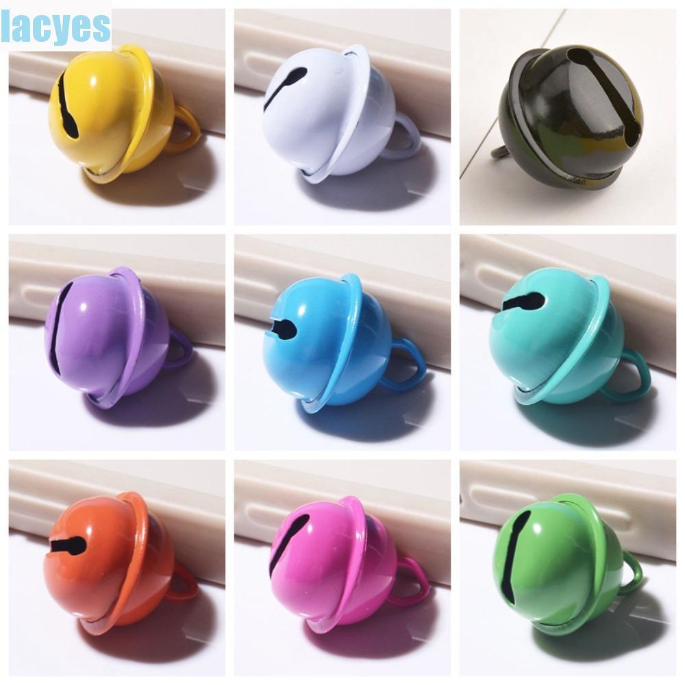 LACYES 5 chiếc Jingle Bells Hạt kim loại, Chuông 18mm Mặt dây chuyền móc khóa chuông đầy màu sắc, Ch
