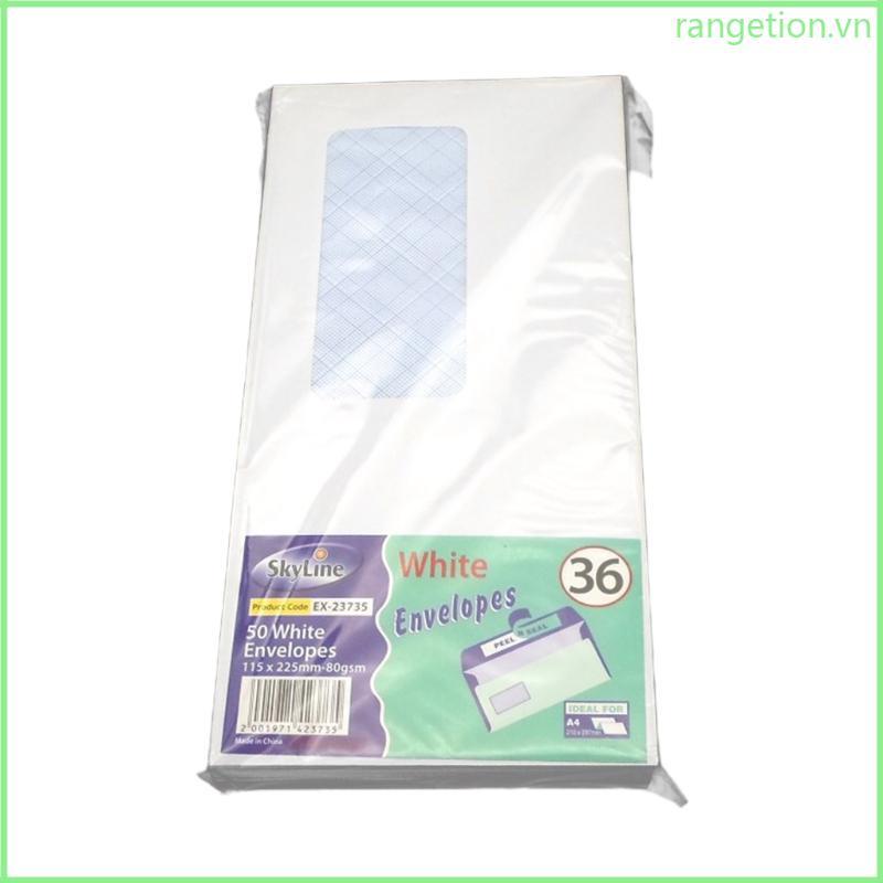 RAN 50 Chiếc Phong Bì An Ninh Có Cửa Sổ Con Dấu Mật Phong Bì Skyline Cho Bưu Thiếp Thư