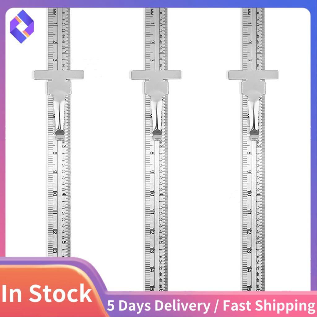 Thước Bộ Thước Đo Kim Loại 15cm, Thước Millimeter, Dụng Cụ Đo