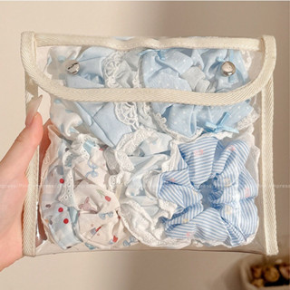 Màu Xanh Lớn Scrunchies Đuôi Ngựa - Phụ Kiên Tóc Dễ Thương Cho Nữ