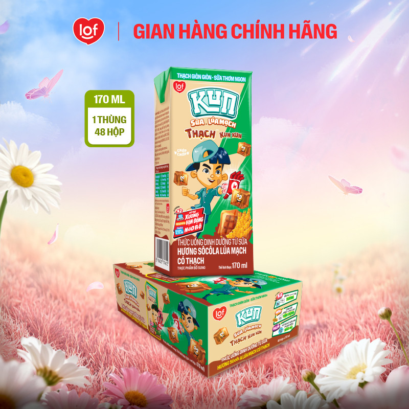 [Livestream KOL] Sữa KUN Thạch 1 thùng 48 hộp x 170ml chọn vị:
