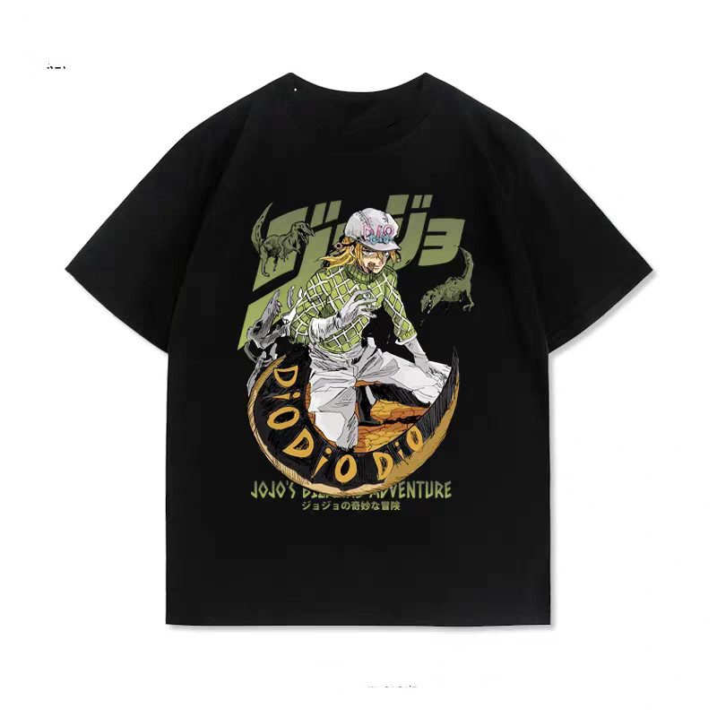 Áo thun nam họa tiết JoJo's Bizarre Adventure Steel Ball Run, 100% cotton