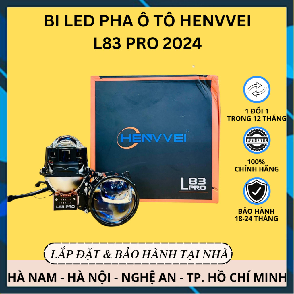 [Hàng mới về] Bi Led Pha Ô Tô HENVVEI L83 Pro 2024 | Đột Phá Công Nghệ Chiếu Sáng