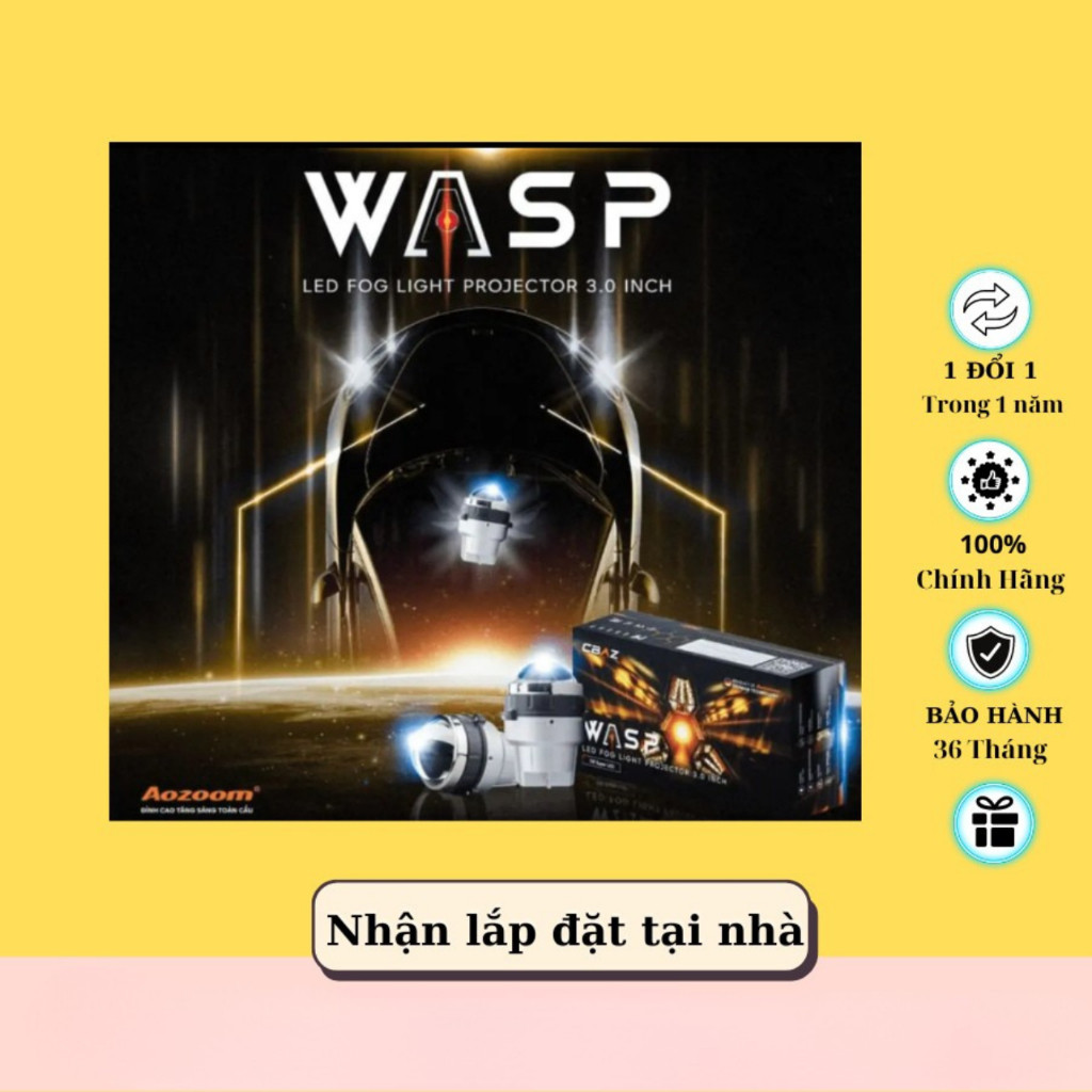 [Hàng mới về] Bi LED Gầm Aozoom Wasp Chính Hãng