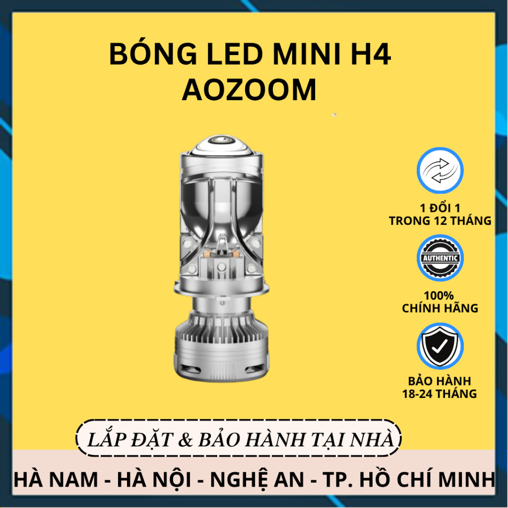 [Hàng mới về] Bóng Led Mini H4 Aozoom