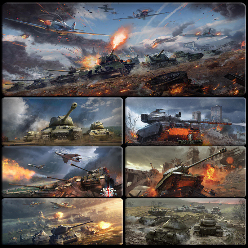 Tank Mouse Pad Internet Cafe Conqueror Table Pad Anime Game Seaming Dày Bàn Phím Pad (942 & 943)