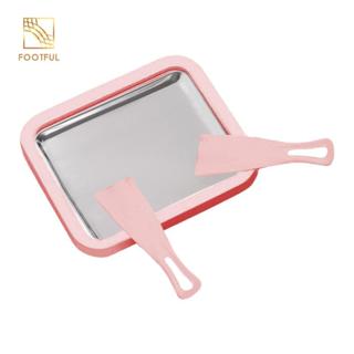 Máy làm kem Chảo thép không gỉ Tấm lạnh tức thì Máy làm sữa chua cán tự chế DIY Vui nhộn Frozen Món tráng miệng Máy làm khay có dụng cụ cạo Thích hợp cho trẻ em
