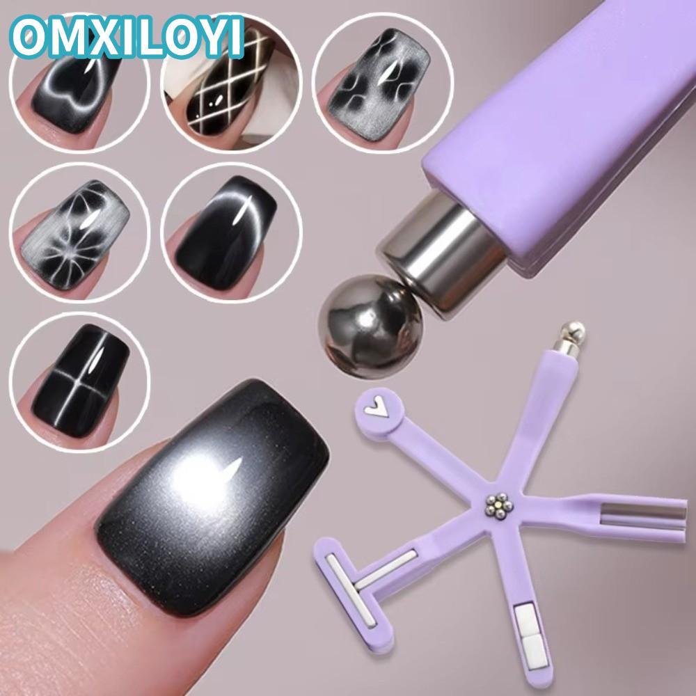 OMXILOYI Cat Eye Nail Art Stick, Love 8 trong 1 Cat Eye Magnetic Nail Art Tool, DIY Starfish Moon Da